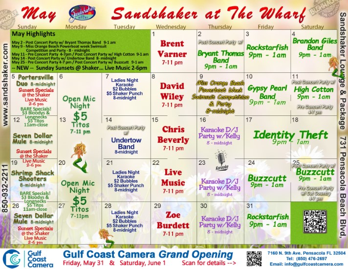 Sandshaker September Calendar