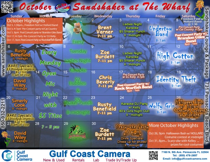 Sandshaker September Calendar