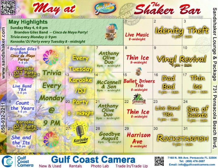 SANDSHAKER Calendar