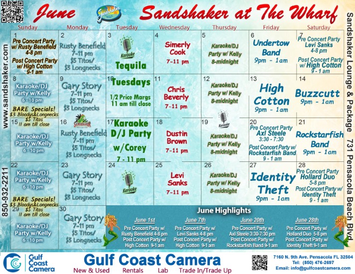 Sandshaker September Calendar