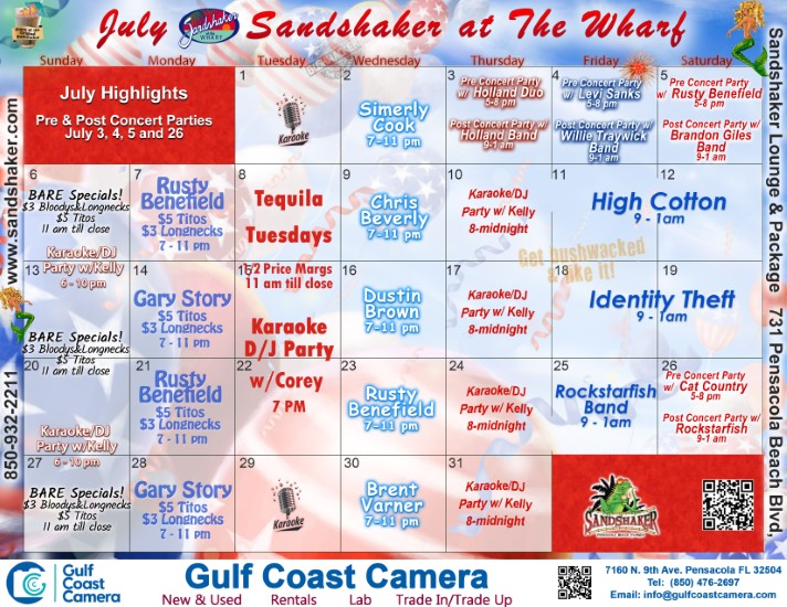 Sandshaker September Calendar