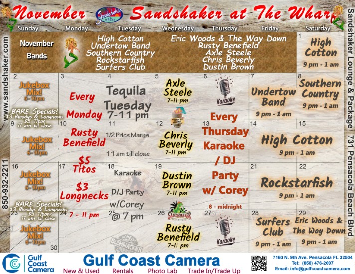 Sandshaker September Calendar