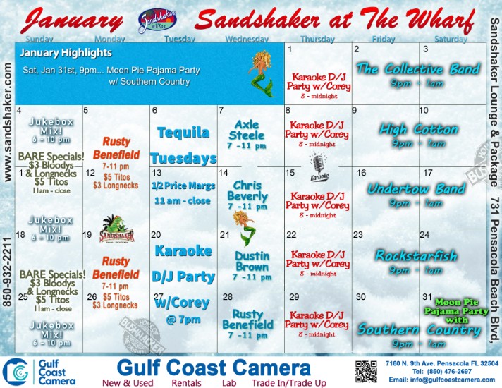 Sandshaker September Calendar