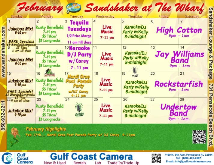 Sandshaker September Calendar